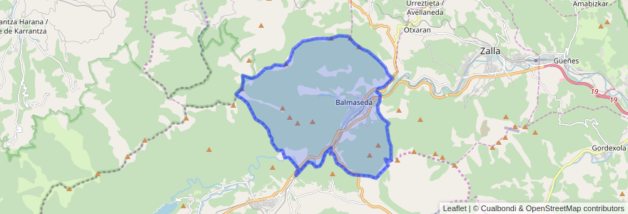 Mapa de ubicacion de Balmaseda.