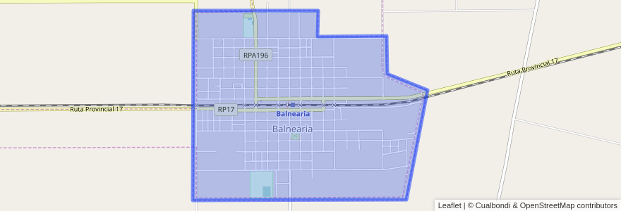 Mapa de ubicacion de Balnearia.