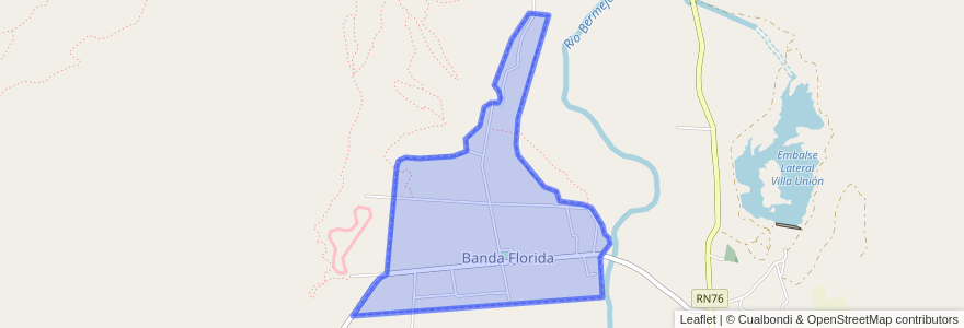 Mapa de ubicacion de Banda Florida.