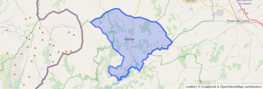 Mapa de ubicacion de Bande.