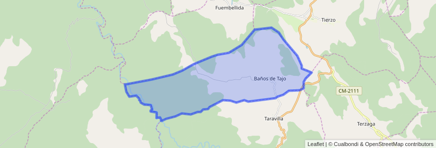 Mapa de ubicacion de Baños de Tajo.