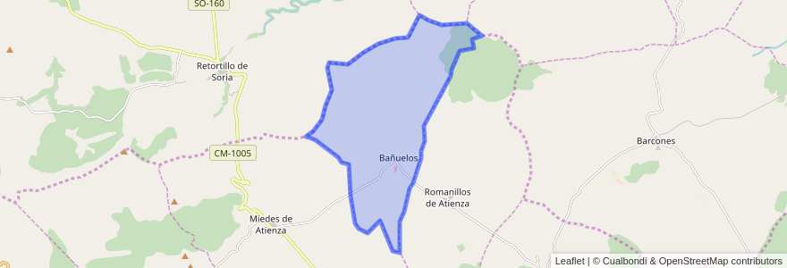 Mapa de ubicacion de Bañuelos.