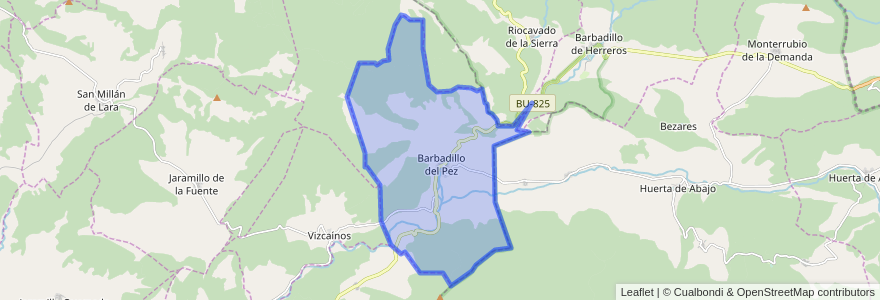 Mapa de ubicacion de Barbadillo del Pez.