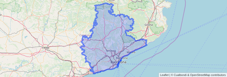 Mapa de ubicacion de Barcelona.