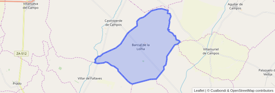 Mapa de ubicacion de Barcial de la Loma.