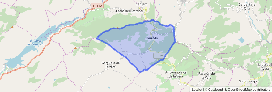 Mapa de ubicacion de Barrado.