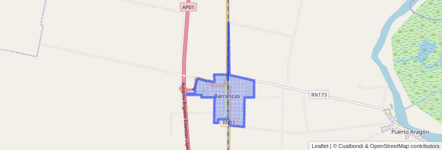 Mapa de ubicacion de Barrancas.