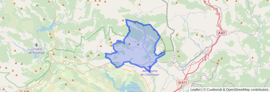 Mapa de ubicacion de Barruelo de Santullán.