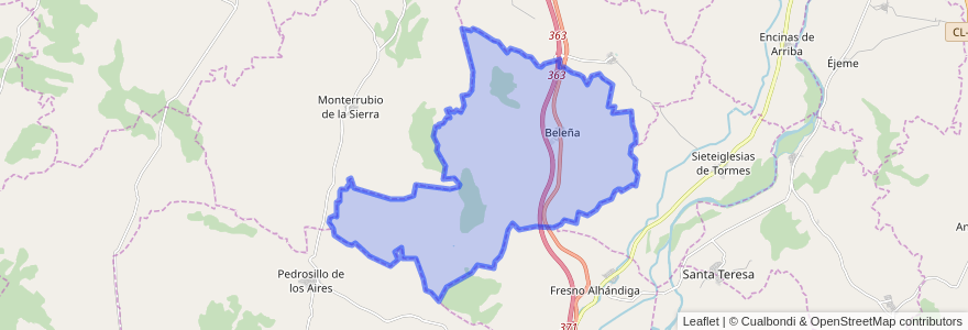 Mapa de ubicacion de Beleña.