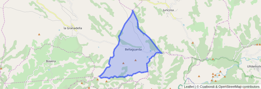 Mapa de ubicacion de Bellaguarda.