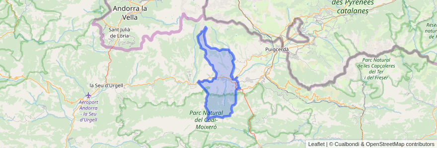 Mapa de ubicacion de Bellver de Cerdanya.