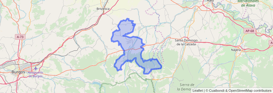 Mapa de ubicacion de Belorado.