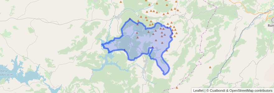 Mapa de ubicacion de Benaocaz.