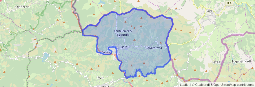 Mapa de ubicacion de Bera.