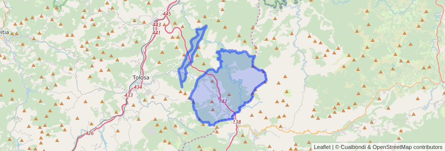 Mapa de ubicacion de Berastegi.