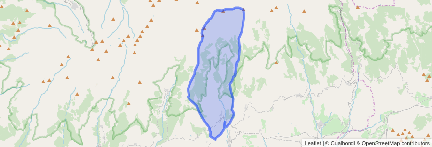 Mapa de ubicacion de Bérchules.