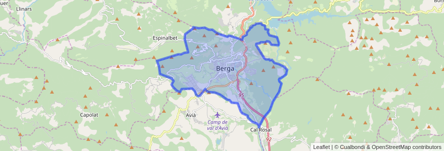 Mapa de ubicacion de Berga.