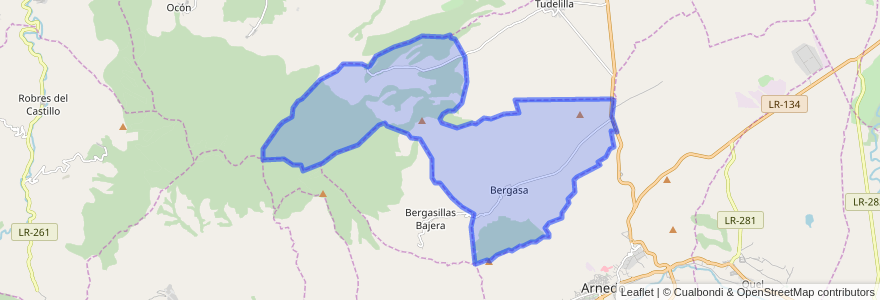 Mapa de ubicacion de Bergasa.
