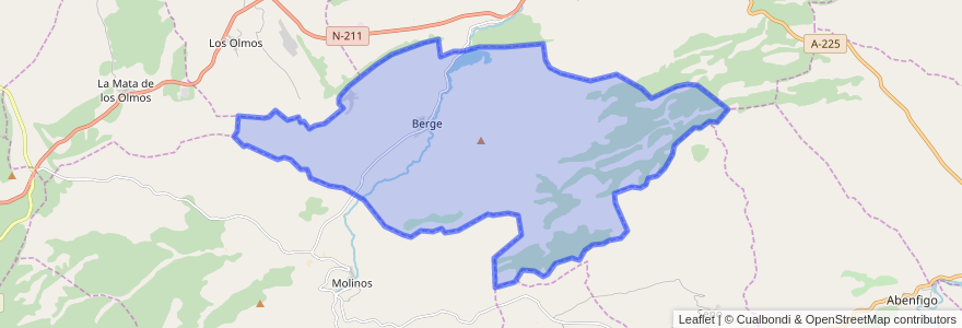 Mapa de ubicacion de Berge.