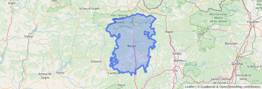 Mapa de ubicacion de Berguedà.