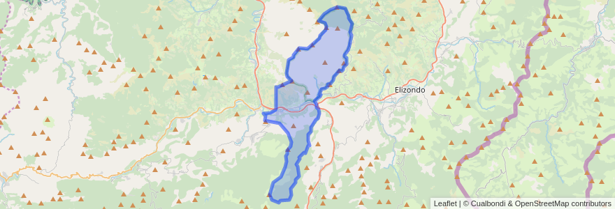 Mapa de ubicacion de Bértiz-Arana.