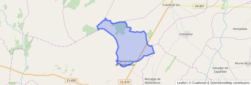 Mapa de ubicacion de Blasconuño de Matacabras.