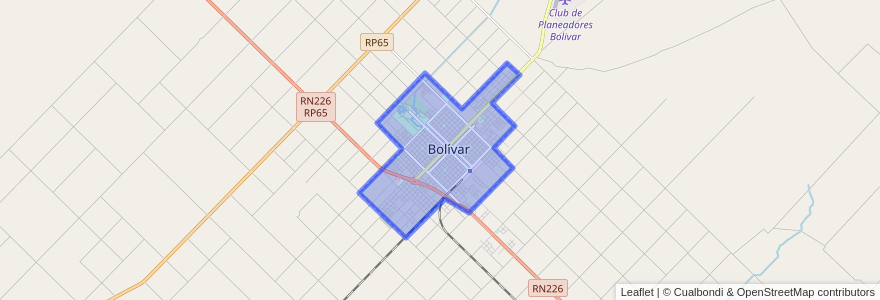 Mapa de ubicacion de San Carlos de Bolívar.