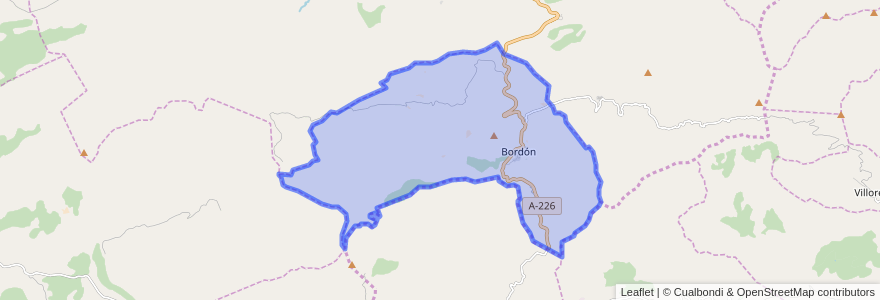 Mapa de ubicacion de Bordón.