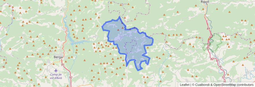 Mapa de ubicacion de Borredà.