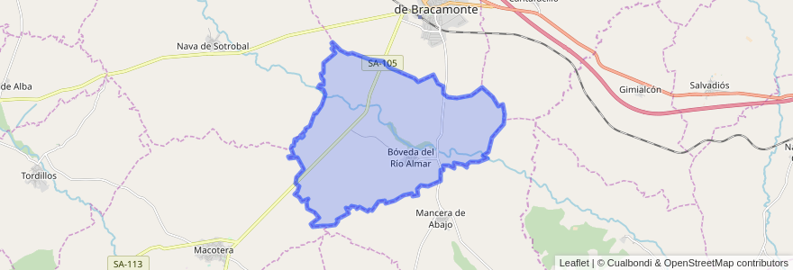 Mapa de ubicacion de Bóveda del Río Almar.