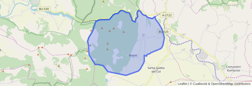 Mapa de ubicacion de Bozoó.