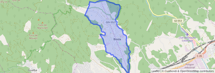 Mapa de ubicacion de Breda.