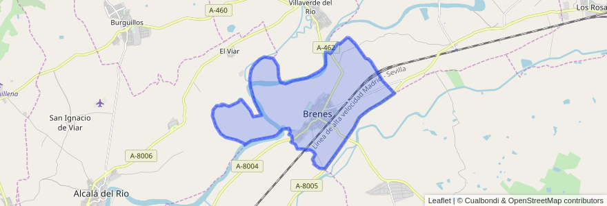 Mapa de ubicacion de Brenes.