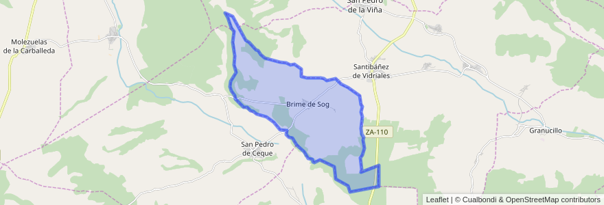 Mapa de ubicacion de Brime de Sog.