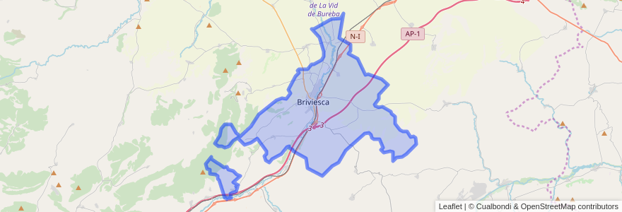 Mapa de ubicacion de Briviesca.