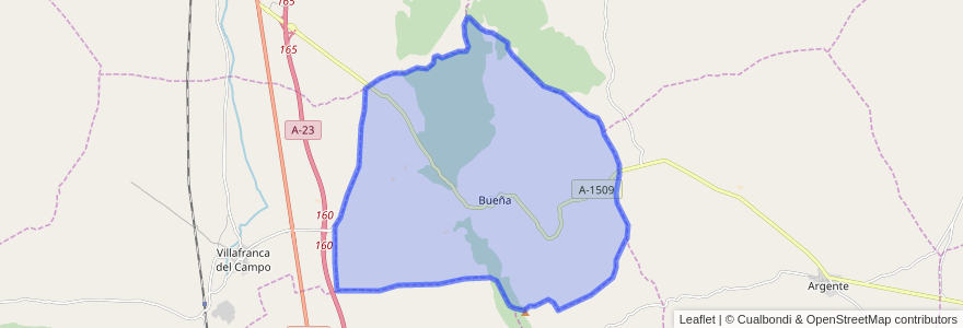 Mapa de ubicacion de Bueña.