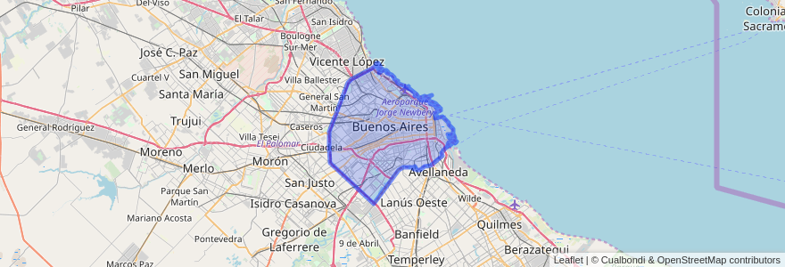 Mapa de ubicacion de 布宜诺斯艾利斯.
