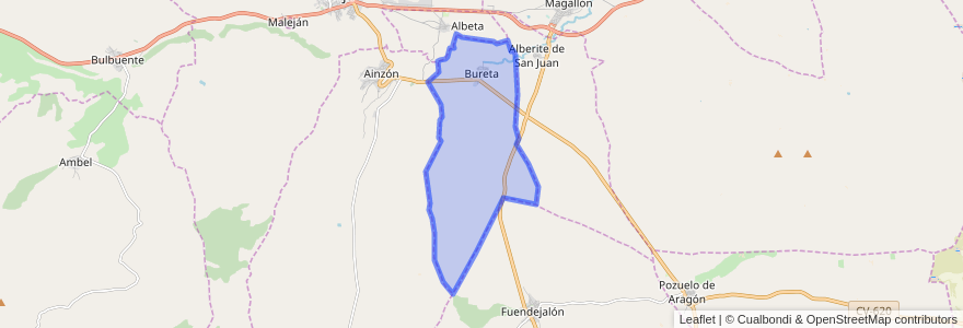 Mapa de ubicacion de Bureta.