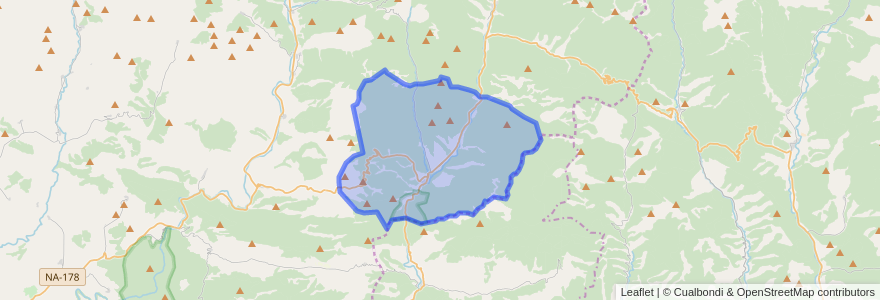 Mapa de ubicacion de Burgui.