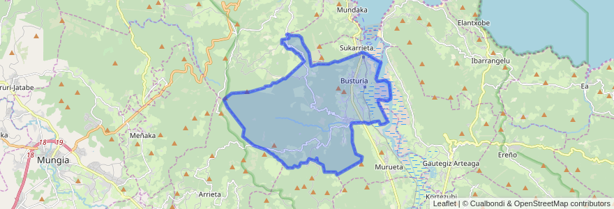 Mapa de ubicacion de Busturia.