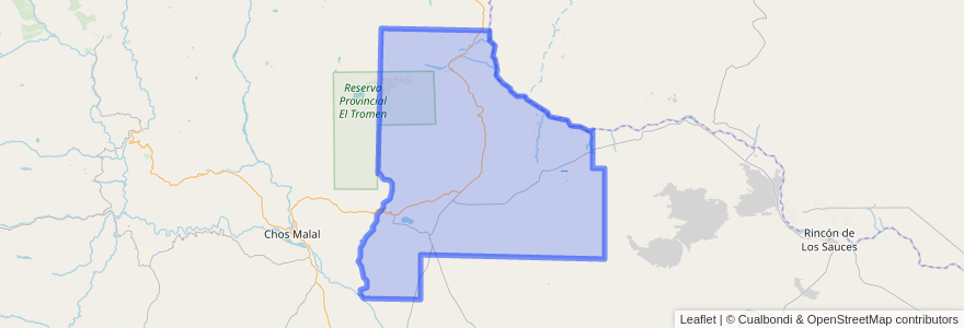 Mapa de ubicacion de Municipio de Buta Ranquil.