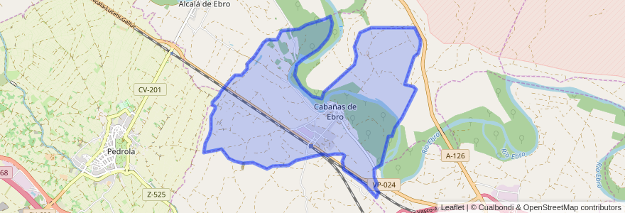 Mapa de ubicacion de Cabañas de Ebro.