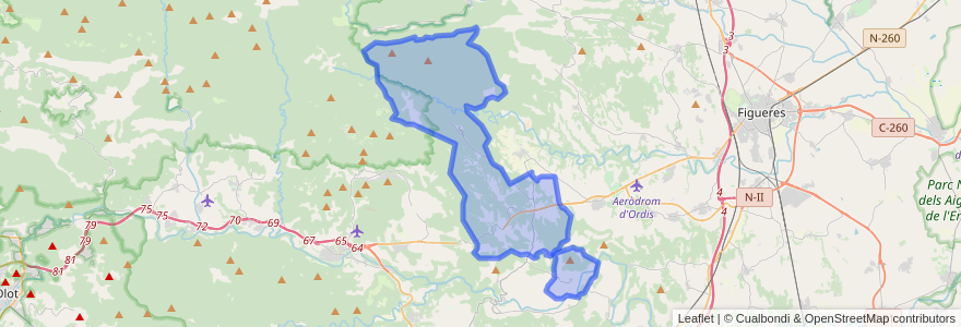 Mapa de ubicacion de Cabanelles.