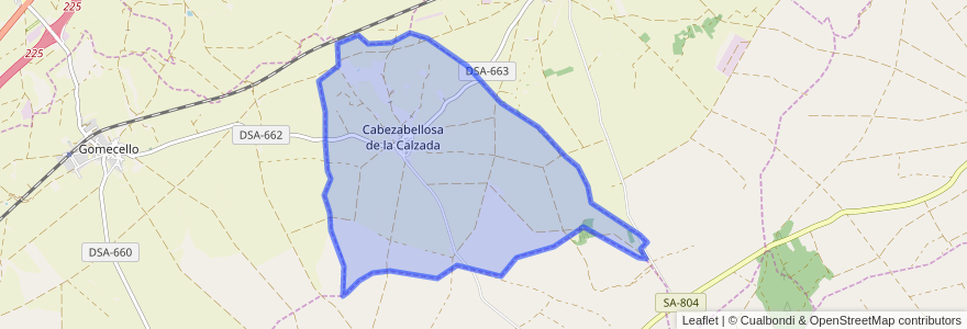 Mapa de ubicacion de Cabezabellosa de la Calzada.