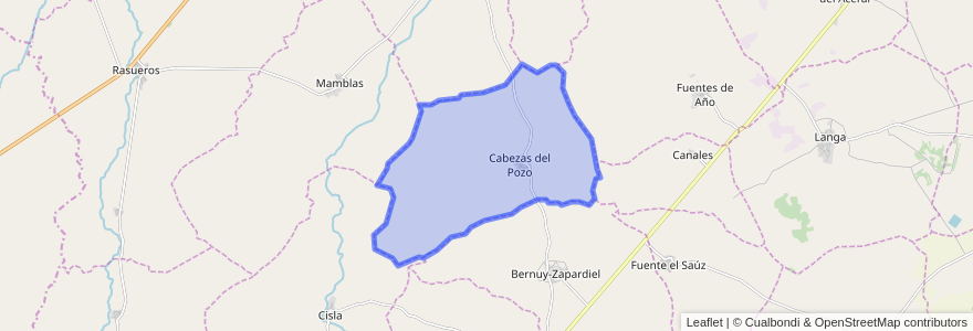 Mapa de ubicacion de Cabezas del Pozo.