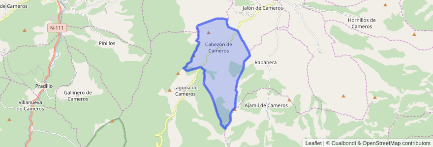 Mapa de ubicacion de Cabezón de Cameros.