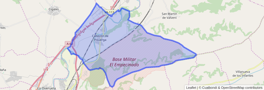 Mapa de ubicacion de Cabezón de Pisuerga.