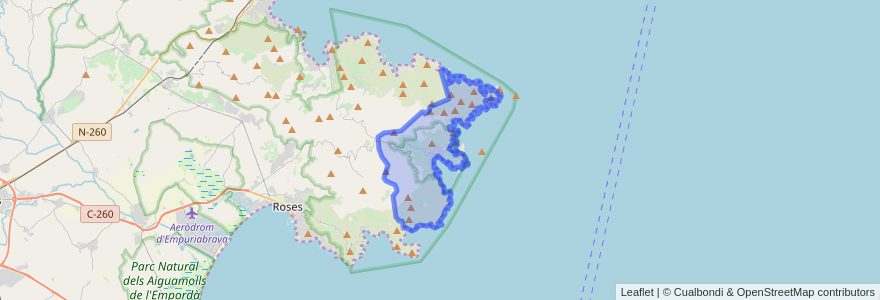 Mapa de ubicacion de Cadaqués.