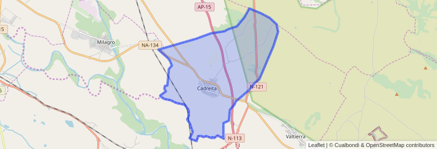 Mapa de ubicacion de Cadreita.