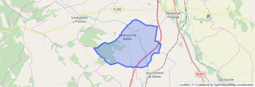 Mapa de ubicacion de Calahorra de Boedo.